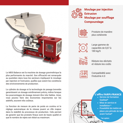 Fiche produit doseur gravimétrique MDS Balance 12 🇫🇷