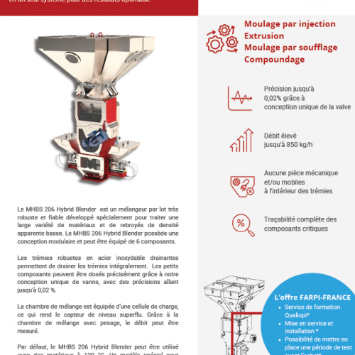 Fiche produit dosage gravimétrique MHBS Hybrid Blender série 20 - MHBS 206 🇫🇷