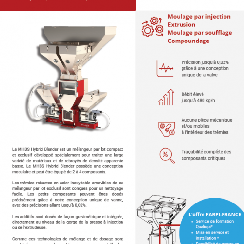 Fiche produit doseur gravimétrique MHBS Hybrid Blender Série 3 - MHBS 33  🇫🇷