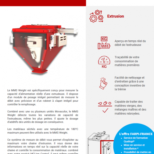 Fiche produit doseur gravimétrique MMS 20 Weight 🇫🇷